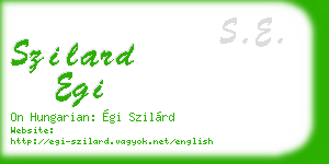 szilard egi business card